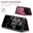 thumbnail image 3 of Mantto Case for Samsung Galaxy S20 Ultra with Card Holder, Retro PU Leather RFID Blocking Credit Card Slots Double Magnetic Clasp Flip Kickstand Shockproof Phone Cover for Galaxy S20 Ultra,Winered, 3 of 9
