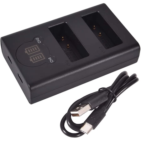 Chargeur Double USB Rapide DMW-BLE9 Avec Écran LCD - Compatible Panasonic Lumix