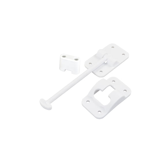 JR Products 10444B Polar White 6" T-Style Door Holder with Bumper
