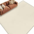 thumbnail image 2 of Cream 8x10 Area Rugs, Farmhouse Solid Beige Color Modern Art Non-Skid Rubber Backing Large Rectangle Rugs - Living Room Bedroom Home Office, Indoor Floor Mat Carpets Washable Rug, 2 of 9