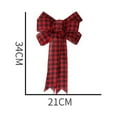 thumbnail image 3 of 13.6'' x 8.4'' Large Christmas Bows Decorations, Christmas Buffalo Plaid Bows for Wreath Garland, Christmas Tree Topper Ornaments Xmas Outdoor Indoor Home Party Decorations (Red Plaid), 3 of 4