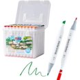 thumbnail image 1 of shiyou-80 Couleurs Marqueurs à Alcool pour Adultes Marqueurs à Double Pointe avec Tonneau Triangulaire Parfaits pour Étudiants Adultes Amis Cadeau, 1 of 4