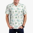 thumbnail image 3 of Balery Whale And Turtle Printed Men’s Short Sleeve Polo Shirt, Midweight Men's Shirt,Golf Polo shirts -3X-Large, 3 of 9
