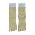 thumbnail image 1 of Calcetines deshuesados de cinco dedos, calcetines de algodón para mujer, deportivos, de otoño, finos, transpirables, absorbentes del sudor, de color en contraste, con doble boca, hasta la mitad de la, 1 of 1
