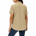 thumbnail image 3 of Posijego Womens Sun Protection Shirts Casual Button down Shirt Collared Short Sleeve Shirt Outdoor Hiking Fishing Shirts, 3 of 9