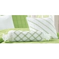 thumbnail image 3 of Legacy Decor 9 pc Pleated Microfiber Comforter Set, Lime Green and White Color, King Size, 3 of 6