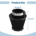 thumbnail image 4 of Unique Bargains Motorcycle Air Filter Universal 38 mm Air Intake Cleaner Plastic Metal Rubber Air Filter Replacement for Dirt Pit Bike ATV Scooter Moped Go Kart Black, 4 of 7