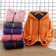 thumbnail image 4 of Coerni Toddler Boys Girls Long Sleeve Winter Fleece Zip Hoodie Coat Thicken Warm Girls Winter Coats Warm Snow Clothes, 4 of 5