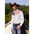 thumbnail image 6 of COOFANDY Country Western Shirts for Men American Flag Apparel Long Sleeve Cowboy Casual Button Down, 6 of 6