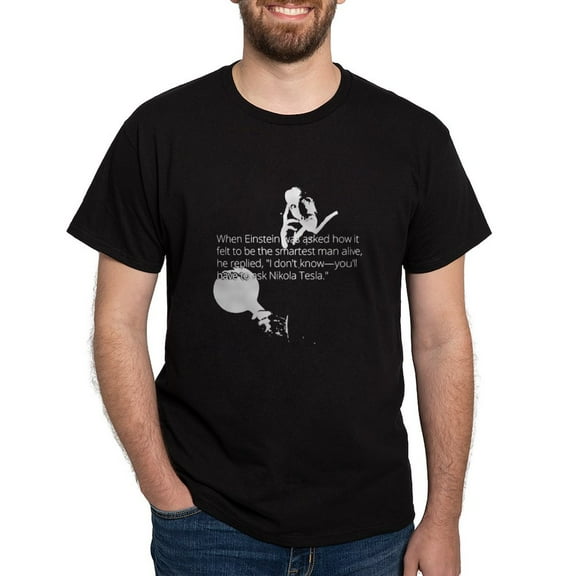 CafePress - Tesla Einstein Quote T Shirt - Men's Classic Graphic Cotton T-Shirt