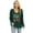 Green, variant on Women's Plus Size Merry Christmas Shirts Holiday Christmas Tree Plaid Tops Casual Loose Long Sleeve Baseball T-Shirt Blouse,S-2XL