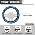 thumbnail image 5 of Uorisanigo Blue Camo Steering Wheel Cover Branch Car Steering Wheel Protector Warm Auto Wheel Cover Flannel Car Accessories for SUV Automotive Vehicle Car Decor Gift for Holiday, 5 of 8