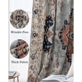 thumbnail image 3 of Traditional Tribes Blackout Curtains for Bedroom Living Room Darkening Curtains 84 Inch Length 2 Panels Set Boho Ethnic Tribal Floral Abstract Window Curtain Window Treatment Grommet Drapes 42"x84", 3 of 9