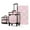 Pink, variant on Byootique 2-Piece Makeup Train Case Cosmetic Organizer Kit Grace ForgetMeNot