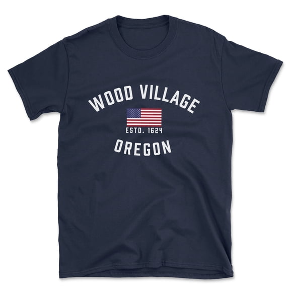 Wood Village Oregon Patriot Men's Cotton T-Shirt