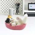 thumbnail image 5 of Sleeping Cat in Pet Pad Doll Toy, Mini Cats in Pet Pad with Meows Sounds Decor for Office Desk Hand Toy, Gifts for Cat Lover, 5 of 6