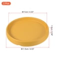 thumbnail image 2 of Unique Bargains 4.5' Ceramic Round Planter Saucer Flower Pot Drip Tray Coaster, Yellow 2 Pack, 2 of 5