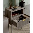 thumbnail image 4 of Mesa de noche Veegle color roble gris con cajón y repisa, 4 of 7