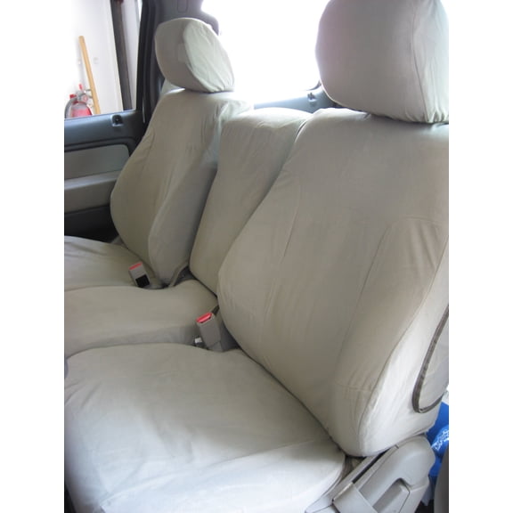 F461 2009 & 2010 Ford F150 XLT Front 40/20/40 Split Bench Seat Covers in Gray Twill