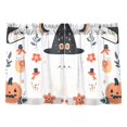 thumbnail image 7 of Yayeee Kitchen Curtains Light Filtering 27"x36" Rod Pocket Short Cafe Window Panel, White Halloween Ghosts, 7 of 7
