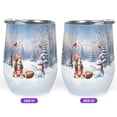thumbnail image 2 of Hello Winter Basset Hound Football Snowman Welcome Snowy Morning 12oz Stainless Steel Wine Tumbler Insulated Cup with Lid Bassets Dog Breed Lovers Gifts Idea - 01012, 2 of 5