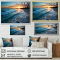thumbnail image 4 of Designart "Sunset Horizon Tranquil Shores Beach III" Coastal Framed Wall Art Decor - Coastal Yellow Coastal Beach Entryway Framed Wall Art, 4 of 6