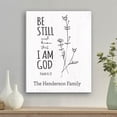 thumbnail image 2 of Personalized Planet Be Still and Know That I Am God PSALMS 46:10 Spiritual Canvas Wall Art Print on Wood Frame with Custom Name - Ready to Hang in Kitchen Office Family or Living Room, 16x20, 2 of 5
