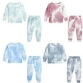 thumbnail image 3 of Odeerbi Baby Pants Newborn Child Clothes Autumn Winter Girls Tie-dye Top Outfit Suit Infant Clothing Set, 3 of 3