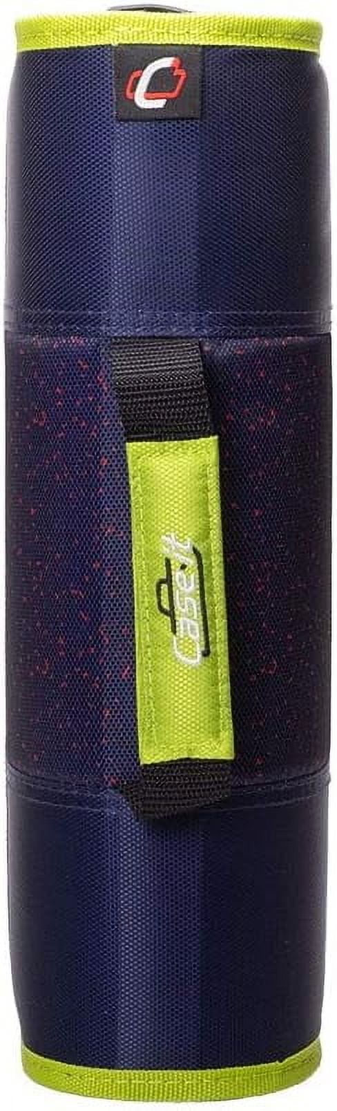 Case-it The Mighty Zip Tab Zipper Binder - 3 Inch O-Rings - 5 Color Tab Expanding File Folder - Multiple Pockets - 600 Sheet Capacity - Comes with Shoulder Strap - Monster Design D-146-ME
