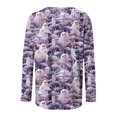 thumbnail image 4 of Halloween Sweatshirts for Women Pumpkin Printed Casual Fall Loose Round Neck Long Sleeved Tops, 4 of 5