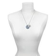 thumbnail image 3 of Delight Jewelry Acrylic 1" Disc Black Imitation Pearl Silvertone Script Initial Disc - Y - Charm Necklace, 20"+3", 3 of 4