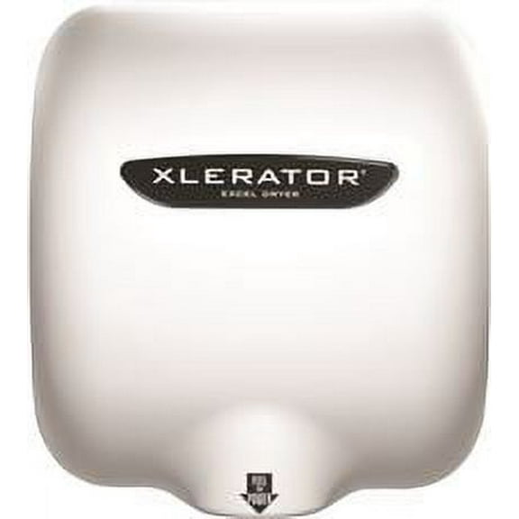 Xlerator High Speed Cast Iron Hand Dryer, White, 12.68 X 11.75 X 6.68 In., 120 Volts, 12.5 Amps