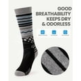thumbnail image 6 of OutdoorMaster Ski Socks 2-Pack Merino Wool, Over The Calf Non-Slip Cuff for Men & Women, 6 of 9