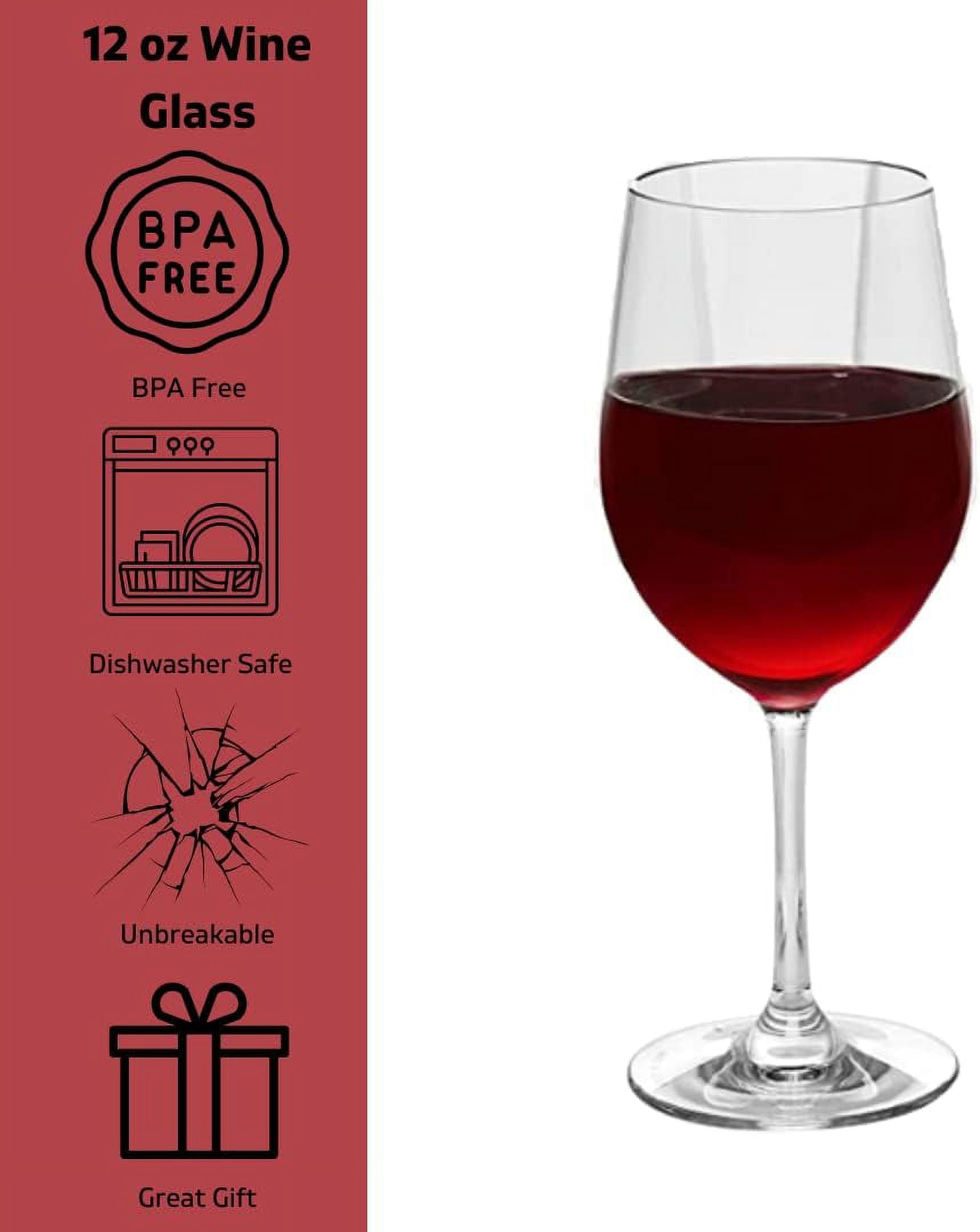 Shatterproof Tritan Stemmed Fancy Wine Glasses Goblets, Resalable | 4 Set |  Bright Colors Glass Look…See more Shatterproof Tritan Stemmed Fancy Wine