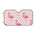 thumbnail image 7 of Fotbe Cute Flamingo with Heart Car Windshield Sunshade | Sun Visor Protector Front Window Shade, Keeps Out UV Rays, Keeps Your Vehicle Cool-Small, 7 of 7