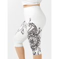 thumbnail image 1 of Leggings Cortos Talla Extra Estampado Floral Rosegal Leggings de talla grande, 1 of 5