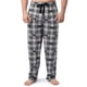 thumbnail image 1 of Pantalón de Pijama de Franela y Forro Polar para Hombre IZOD Cuadro Negro Mediano, 1 of 5