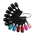thumbnail image 2 of 10 hojas Total 60 consejos clavos palos suministros de uñas para la exhibición de de uñas y bricolaje - Negro Salvador palos de muestra de uñas, 2 of 5