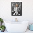 thumbnail image 7 of WFSposter Beagle Dog Sitting on Toilet Wall Art Bathroom Dog Wall Decor Black and White Animal Bathroom Funny Pictures Farmhouse Dog Wall Décor for Toilet Bathroom Framed Artwork 12x16in, 7 of 7