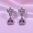 thumbnail image 3 of Aretes De Zirconia Con Diseño De Flor Y Gota, 3 of 3