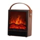 thumbnail image 3 of Calentador de chimenea eléctrico ajustable Decoración del hogar para el escritorio de la sala de estar del hogar Marrón, 3 of 9