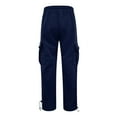 thumbnail image 4 of Caqnni Mens Casual Pants Casual Athletic Jogger Sports Outdoor Trousers (Navy,XL), 4 of 5