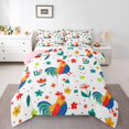 thumbnail image 1 of YST Hen Bedding Comforter Sets Colorful Animal Comforter Set For Girls Kids Cute Flower Animal Bedding Toddler, Farmhouse Animal Comforter Botanical Flower 3D Duvet Set (Pink Reverse), 1 of 6