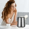 thumbnail image 2 of Dienrx 600Ml Justainless Steel Milk Frothing Pitcher - Cappuccino Jug | 350Ml/600Ml/900Ml Sizes, for Coffee Lattes, Home Baristas, Cafes, Coffee Enthusiasts, 2 of 9