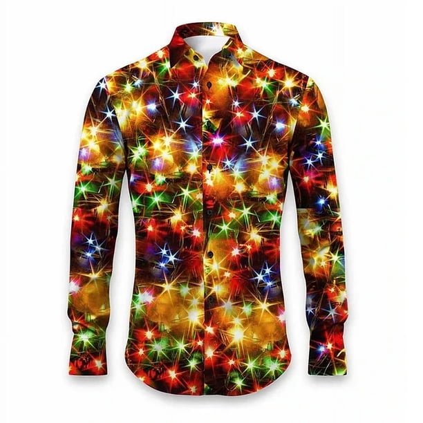 2024 Nueva tendencia de moda Estampado de estrellas deslumbrante Ropa cómoda y elegante Camisa de manga larga