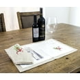 thumbnail image 3 of Embroidered Holly Christmas Tree Double-Layer Holiday Decorative Placemat (Natural+White Placemat 13"x19"-Set of 4), 3 of 5