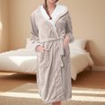thumbnail image 2 of Jindong Robes en Peluche pour Femmes Robe en Polaire Longue Chaude Peignoir de Bain Veste de Détente Imprimée Robe de Confort Robes pour Femmes, 2 of 5