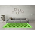 thumbnail image 3 of Ahgly Company Indoor Round Checkered Green Modern Area Rugs, 8' Round, 3 of 4
