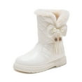 thumbnail image 7 of CAICJ98 Kids Winter Boots Girls Fashion Warm Lined Princess Shoes Lightweight Mid Calf Snow Boots Girls (Little Kid/Big Kid),3.5, 7 of 7