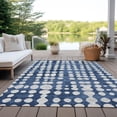 thumbnail image 6 of Addison Rugs Chantille Indoor/Outdoor Transitional Circles Navy Washable Rectangle Rug, 10' x 14', 6 of 6